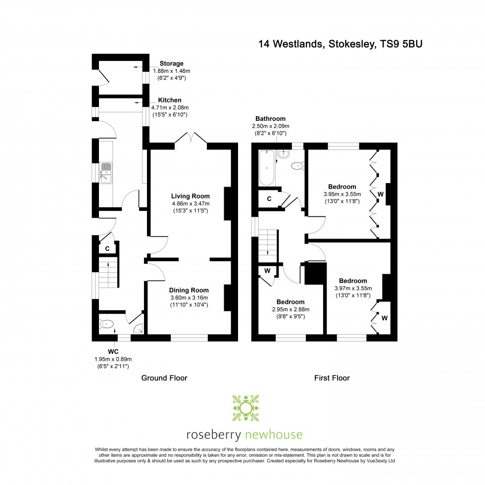 Floorplan for Stokesley, Middlesbrough, North Yorkshire