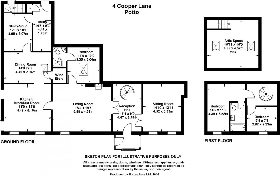 Floorplan for Potto, Northallerton, North Yorkshire