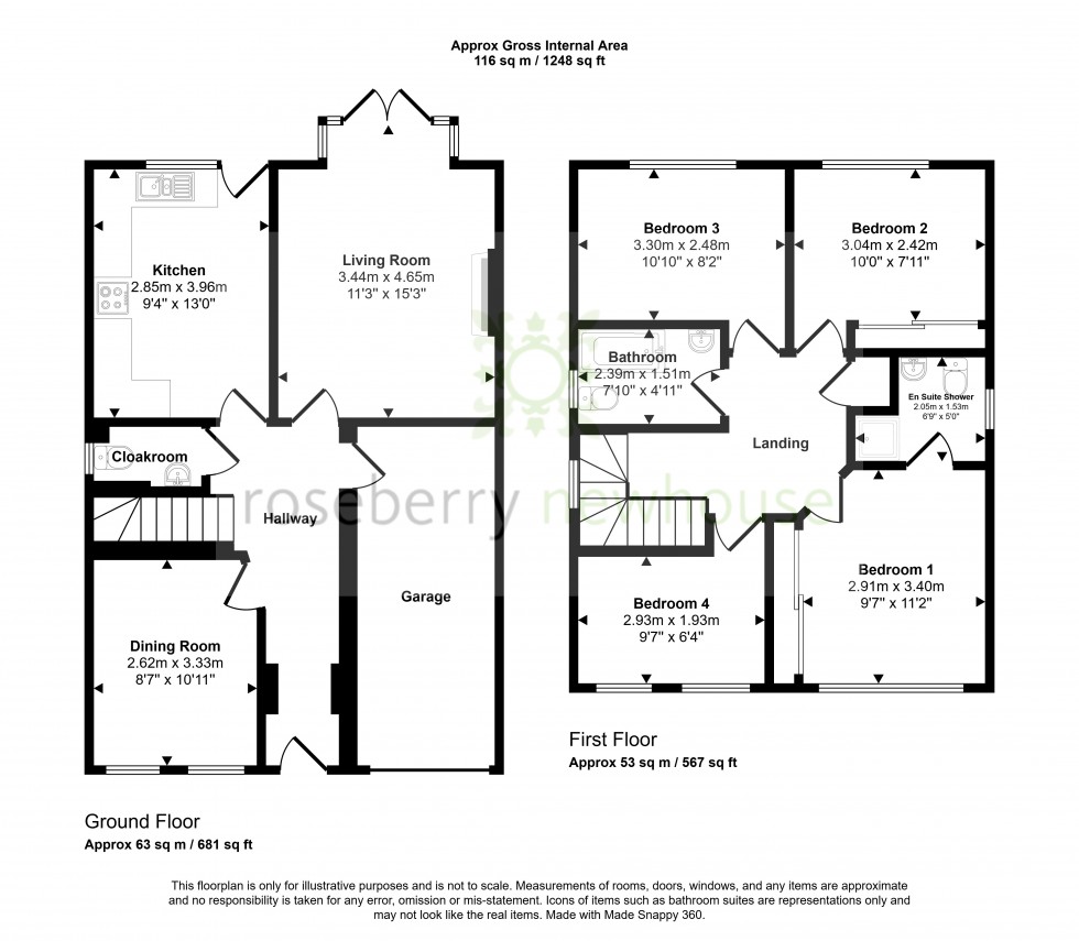 Floorplan for Coulby Newham, Middlesbrough, North Yorkshire