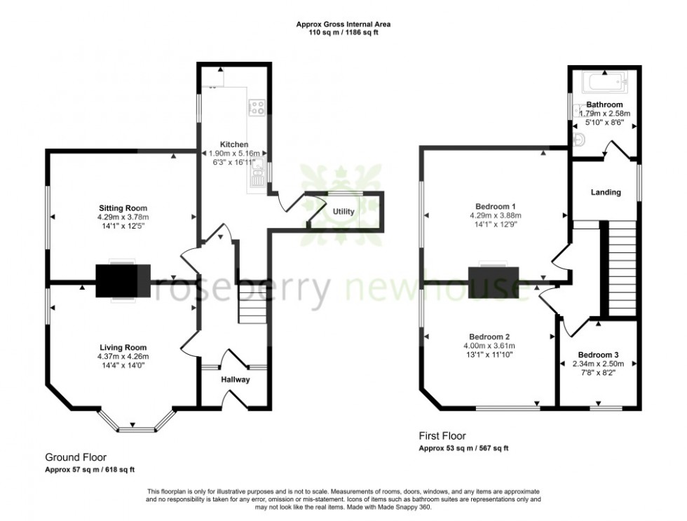 Floorplan for Hutton Rudby, Yarm, North Yorkshire