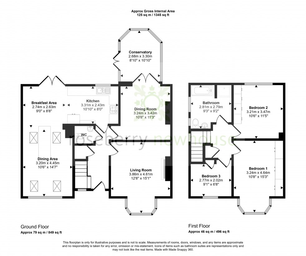 Floorplan for Marton-in-Cleveland, Middlesbrough, North Yorkshire