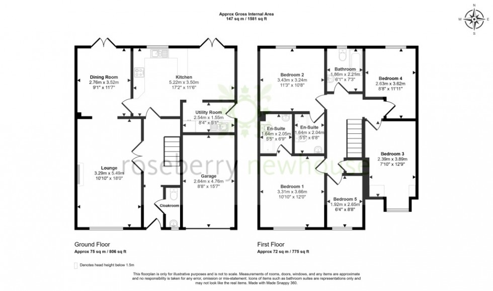 Floorplan for Coulby Newham, Middlesbrough, North Yorkshire