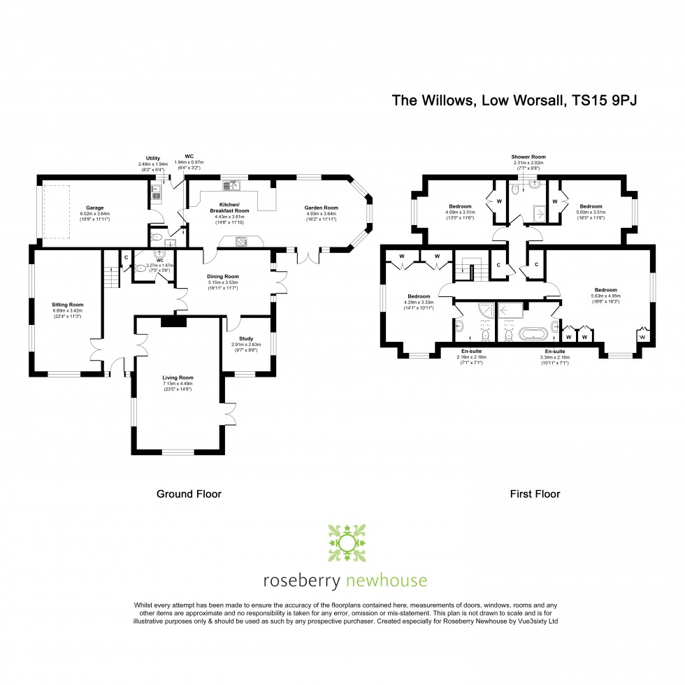 Floorplan for Low Worsall, Yarm, North Yorkshire